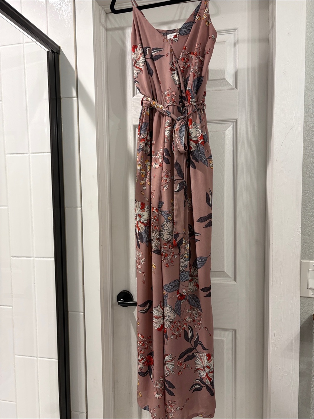 Active USA Rose Mauve Floral Slip Maxi Dress